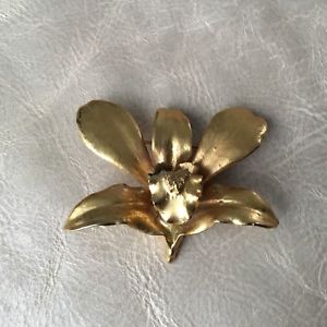 【送料無料】アクセサリー　ネックレス　ビンテージフランスブローチペンダントbroche pendentif orchide laiton dor vintage french brooch pendant