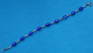 【送料無料】アクセサリー　ネックレス　ブレスレットアルジェントマッシフbracelet en argent massif 925 et pte de verre bleue