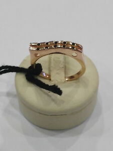 【送料無料】アクセサリー　ネックレス　ローズリングブラックシルバーボックスanello rose veretta con zirconi neri, argento 925, mis 14 nuovo con astuccio