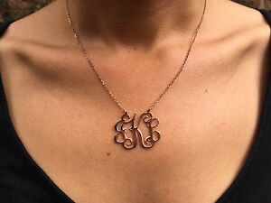 【送料無料】アクセサリー　ネックレス　ハンドメイドカスタムバッジネックレスｋピンクゴールドfatto a mano monogramma personalizzato collana placcato oro rosa 18k spessore 1251mm
