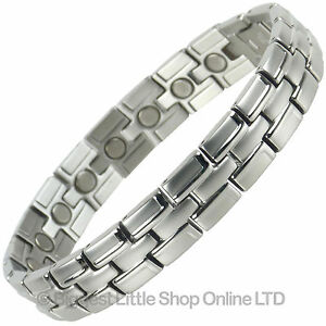 【送料無料】アクセサリー　ネックレス　ステンレススチールブレスレットマグネット gents uomo magnetico in acciaio inox bracciale calamita
