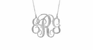 【送料無料】アクセサリー　ネックレス　ハンドメイドカスタムバッジスターリングシルバーfatto a mano monogramma personalizzato nome collanacollana 925 argento sterling 150