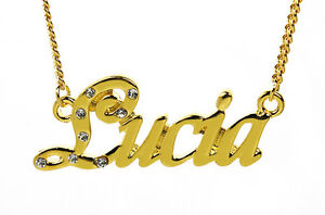 【送料無料】アクセサリー　ネックレス　ゴールドルチアアイデンティティアクセサリネックレス18k oro placcato collana con nome luciaaccessori anniversario regalo di identit