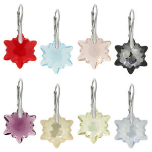 【送料無料】アクセサリー ネックレス イヤリングエーデルワイススワロフスキーorecchini argento sterling realizzato con 6748 stelle alpine 18 mm cristalli swarovski