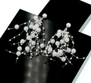 【貨物輸送無料】付属物 頸飾り イヤリングシルバーピンパールホワイトライトorecchini a perno argentato motivo gypsophila piccolo perla bianco leggero aa24 ジュエリー・アクセサリー-ネックレス・ペンダント-男女兼用アクセサリー
