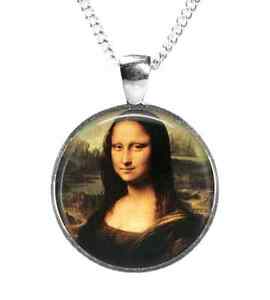 【貨物輸送無料】付属物 頸飾り チェーン店シャンデリヤmona lionardo di vincivetro fine art pendente su catena  argento placcato 男女兼用アクセサリー-ネックレス・ペンダント-ジュエリー・アクセサリー