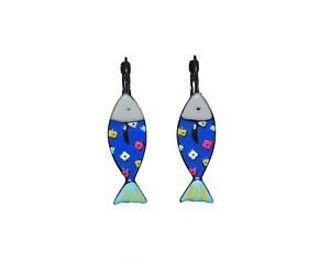 【貨物輸送無料】付属物 頸飾り イヤリングlol bijoux  orecchini pesce  arte moderno  blu ネックレス・ペンダント-ジュエリー・アクセサリー-男女兼用アクセサリー