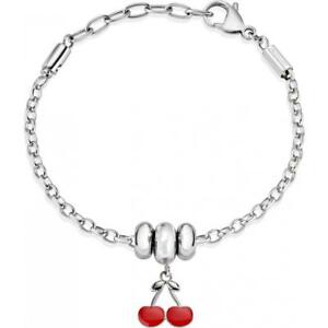 【送料無料】アクセサリー　ネックレス　カフスチールチェリーレッドbracciale donna morellato drops scz890 acciaio charms ciliegia rosso