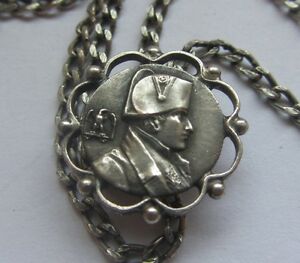 【送料無料】アクセサリー　ネックレス　コリアーシルバーナポレオンチェーンcollier chaine en argente et son pendentif napoleon chain