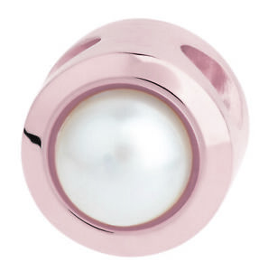 【送料無料】アクセサリー　ネックレス　デザイントレーラーステンレススチールローズゴールドdesign serio evia rimorchio an835 con perla in acciaio inox rose gold colori