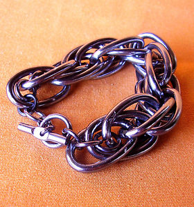 【送料無料】アクセサリー　ネックレス　ブレスレット1472 bracelet chaines alu patine