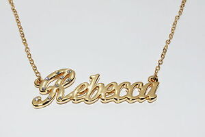【送料無料】アクセサリー　ネックレス　レベッカペンダントガールフレンドゴールドネックレスrebecca 18ct doratura collana con nomematrimonio ciondolo regalo fidanzata