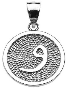 【送料無料】ネックレス　ｋホワイトゴールドアラビアペンダント14k white gold arabic letter waaw w initial charm pendant