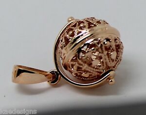 【送料無料】ネックレス　イエローゴールドホワイトゴールドローズゴールドボールスピナーペンダント9ct yellow gold or white gold or rose gold 16mm filigree ball spinner pendant