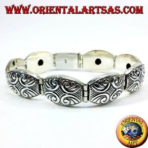 【送料無料】ネックレス　シルバーブレスレットsilver 925 bracelet ‰ seeds rigid chiseled in hand