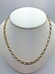 【送料無料】ネックレス　イエローソリッドゴールドラウンドベルチャーチェーン9ct yellow solid gold round belcher chain 19｜hokushin