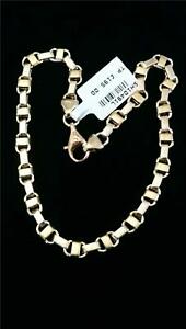 【送料無料】ネックレス　ホワイトゴールドイエローゴールドブレスレット9ct white and yellow gold bracelet