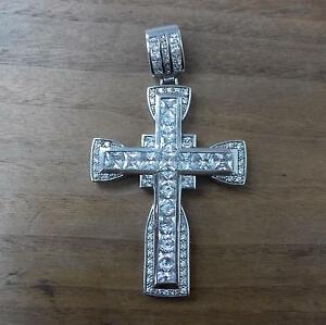【送料無料】ネックレス スターリングシルバークロス925 sterling silver cross 547g