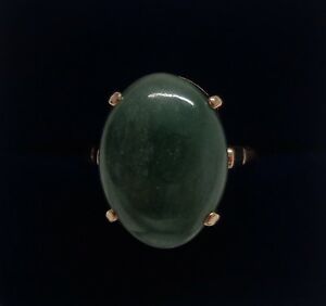 【送料無料】ネックレス　ファイングリーンヒスイリングイエローゴールドサイズfine green jade single stone ring 14ct yellow gold size o 12 us 725 47｜hokushin