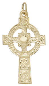 【送料無料】ネックレス　9ctイェローゴールドケルトペンダント9ct yellow gold small celtic cross pendant