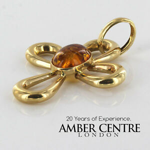 【送料無料】ネックレス イタリアハンドメイドゴールドクロスペンダントバルトグランプリ¥italian handmade 14ct gold cross pendant baltic amber gp0506 rrp550|hokushin
