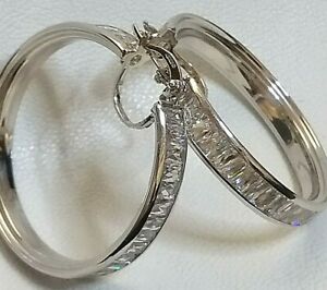 【送料無料】ネックレス　ゴールドフープイヤリングメッキgenuine 9ct gold creole hoop cz, large earrings not filled or plated n o s｜hokushin 112,980円