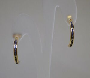【送料無料】ネックレス　ゴールドサファイアイヤリング18ct gold amp; sapphire earrings｜hokushin