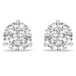 【送料無料】ネックレス　ソリッドホワイトゴールドマルティーニスタッドイヤリング200ct vs1 moissanite 14k solid white gold martini stud earrings｜hokushin