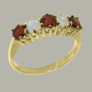 【送料無料】ネックレス イエローゴールドガーネットオパールリングサイズ14ct yellow gold natural garnet amp; opal womens eternity ring  sizes j to z