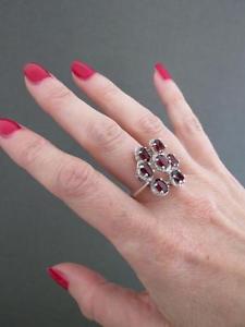【送料無料】ネックレス　ビンテージシルバーガーネットリングvintage silver garnet modernist ring｜hokushin