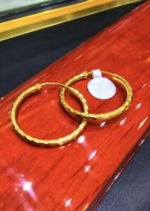 【送料無料】ネックレス イエローゴールドイヤリングアジアドバイ22ct 916 hallmark yellow gold balihoop earring asian dubai uk hallmark cheap us