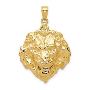 【送料無料】ネックレス イエローゴールドライオンペンダント14k yellow gold lion pendant k4868