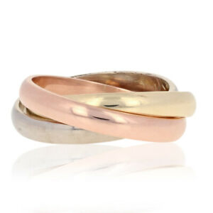 【送料無料】ネックレス ローリングリングイエローホワイトローズゴールドサイズwomens rolling ring  14k yellow, white, amp; rose gold size 6 14