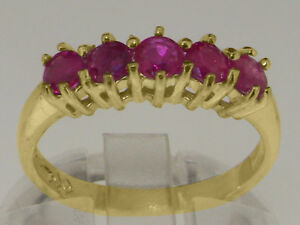 【送料無料】ネックレス イエローゴールドルビーリングサイズ14ct yellow gold natural ruby womens eternity ring  sizes j to z