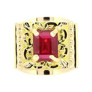 【送料無料】ネックレス ローズゴールドリングサイズ hollow 14ct rose gold red gemstone ring size z