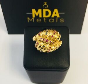 【送料無料】ネックレス イエローゴールドルビーサファイアドレスリング18ct yellow gold ruby amp; sapphire dress ring