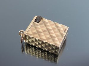 【送料無料】ネックレス ビンテージゴールドシガーライターペンダントrare large heavy vintage 9ct gold cigarette lighter pendant charm 1961