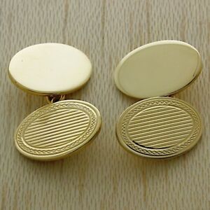 【送料無料】ネックレス イエローゴールドテクスチャードカフリンクス¥uk hallmarked 9ct yellow gold textured amp; polished cuff links rrp 600 jn1|hokushin