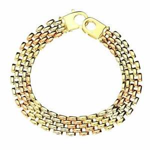 【貨物輸送無料】首飾り ゴールド腕輪9コンピュータ断層撮影法 tricolour gold bracelet  178g