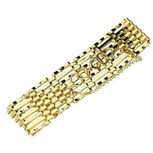【貨物輸送無料】首飾り イエローゴールドゲートブレスレット9コンピュータ断層撮影法 yellow gold gate bracelet  194g