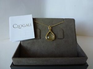 【貨物輸送無料】首飾り ゴールドイエローローズゴールドルチルペンダントチェーン￥clogau gold, 9コンピュータ断層撮影法 yellow amp; rose gold rutilated quartz pendant, 22 chain rrp 850