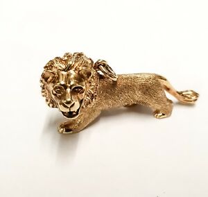 【貨物輸送無料】首飾り ゴールドイエローゴールドライオンペンダントgold 9コンピュータ断層撮影法 yellow gold lion pendantcharm