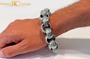 【貨物輸送無料】首飾り インチスターリングシルバーリンクベルチャーブレスレットプラチナローheavy 10 inch belcher bracelet platinum dipped インチ 925 sterling silver 22粍 link
