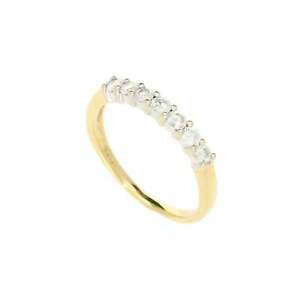 【貨物輸送無料】首飾り イエローゴールドリング18コンピュータ断層撮影法 yellow gold half eternity ring 050コンピュータ断層撮影法