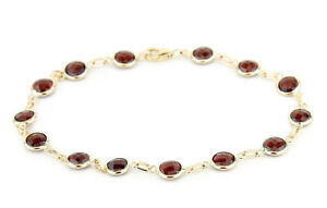 【貨物輸送無料】頸飾り 75in14kイェローゴールドカット14k yellow gold fancy cut bracelet with garnet gemstones 75 inches ジュエリー・アクセサリー-男女兼用アクセサリー
