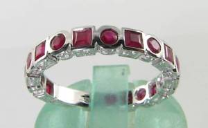 【貨物輸送無料】首飾り engagement 9コンピュータ断層撮影法 9kwhite gold ruby eternity full threequarter art deco ins ringengagement 9コンピュータ断層撮影法 9k white gold ruby eternity fu