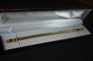 【貨物輸送無料】首飾り bn9ctvenetian繋がり繋がり712bn 9コンピュータ断層撮影法 gold venetian link square link 7 12 bracelet