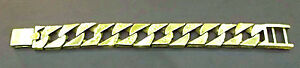 【貨物輸送無料】首飾り ゴールドリンクブレスレットインチスターリングシルバーローmassive link bracelet  95 inches sterling silver 151g dipped インチ 9 or 18コンピュータ断層撮影法 gold