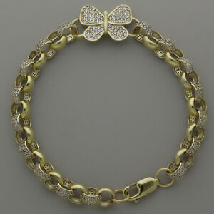 【送料無料】ネックレス 9ctセットベルチャー75mm8rrp855{cl48}9ct gold ladies gemset butterfly belcher bracelet 75mm 8 rrp 855 {cl48}|hokushin
