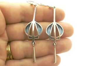 【送料無料】ネックレス　イアリングスターリングエナメルpatcheneyオリジナルearrings sterling silver and enamel drop dangle pat cheney original collection